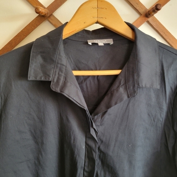 Habitat Long Sleeve Button Down Stretch Pockets Black Small S - Picture 7 of 11